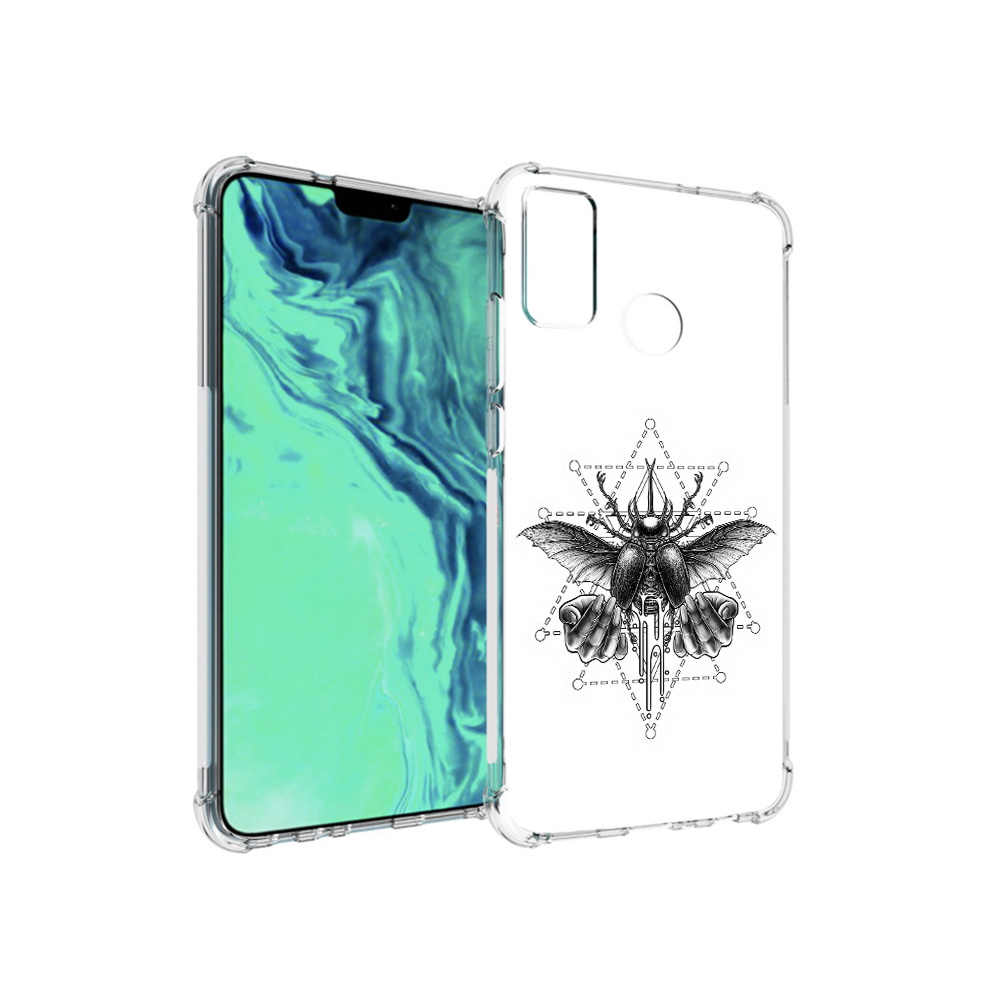 

Чехол MyPads Tocco для Huawei 9X Lite скарабей, Прозрачный, Tocco