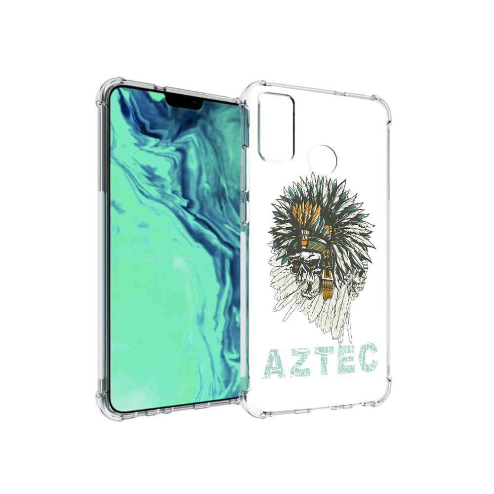 

Чехол MyPads Tocco для Huawei 9X Lite скелет индеец, Прозрачный, Tocco