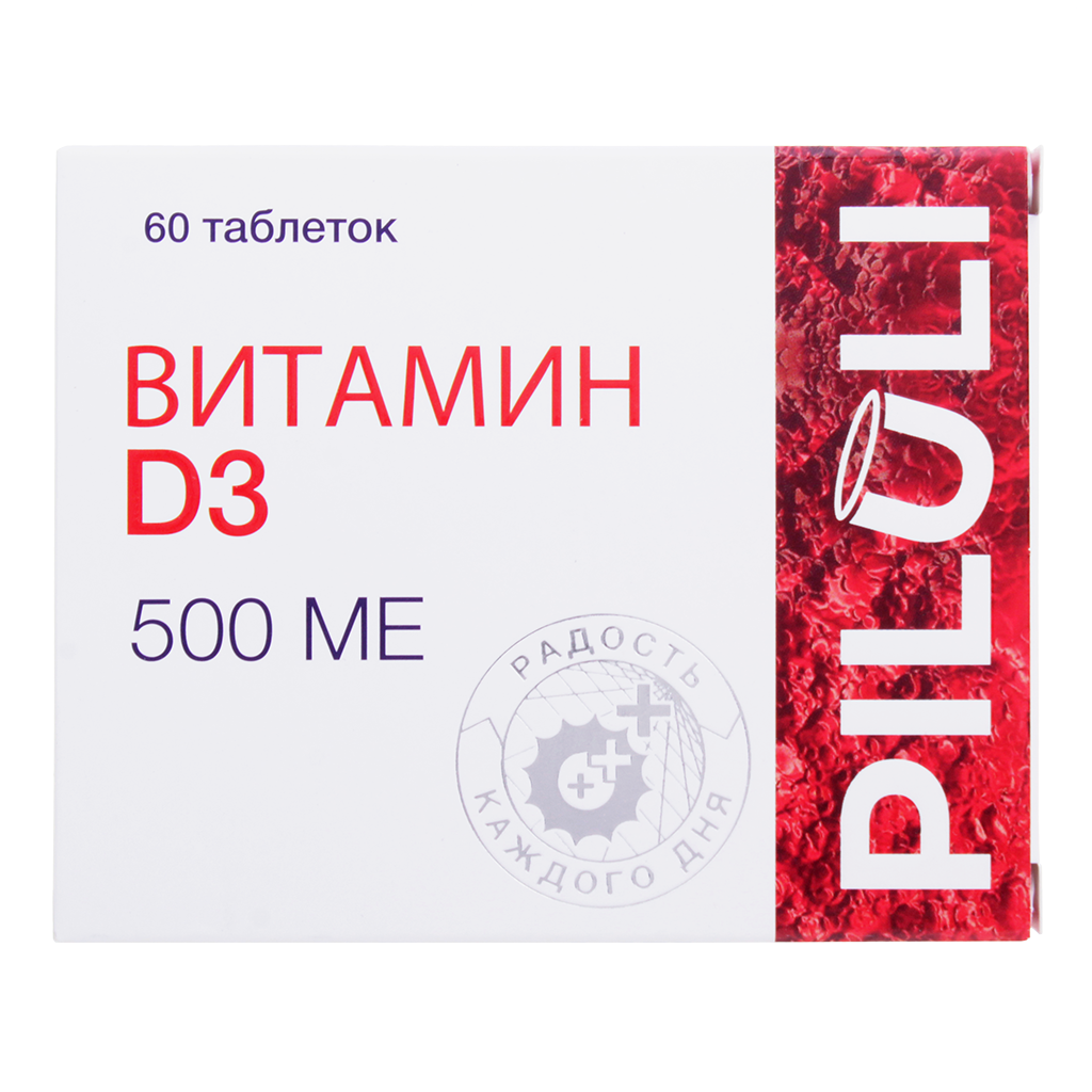 PILULI Витамин Д3 500 МЕ таблетки массой 100 мг 60 шт