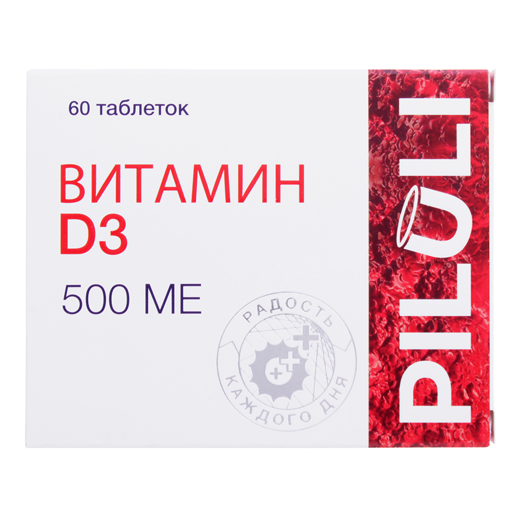 

PILULI Витамин Д3 500 МЕ таблетки массой 100 мг 60 шт