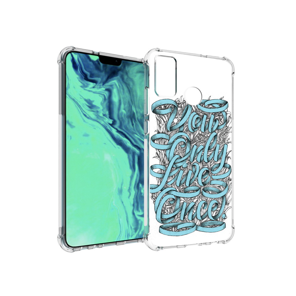 

Чехол MyPads Tocco для Huawei 9X Lite слова из ленты абстракция, Прозрачный, Tocco
