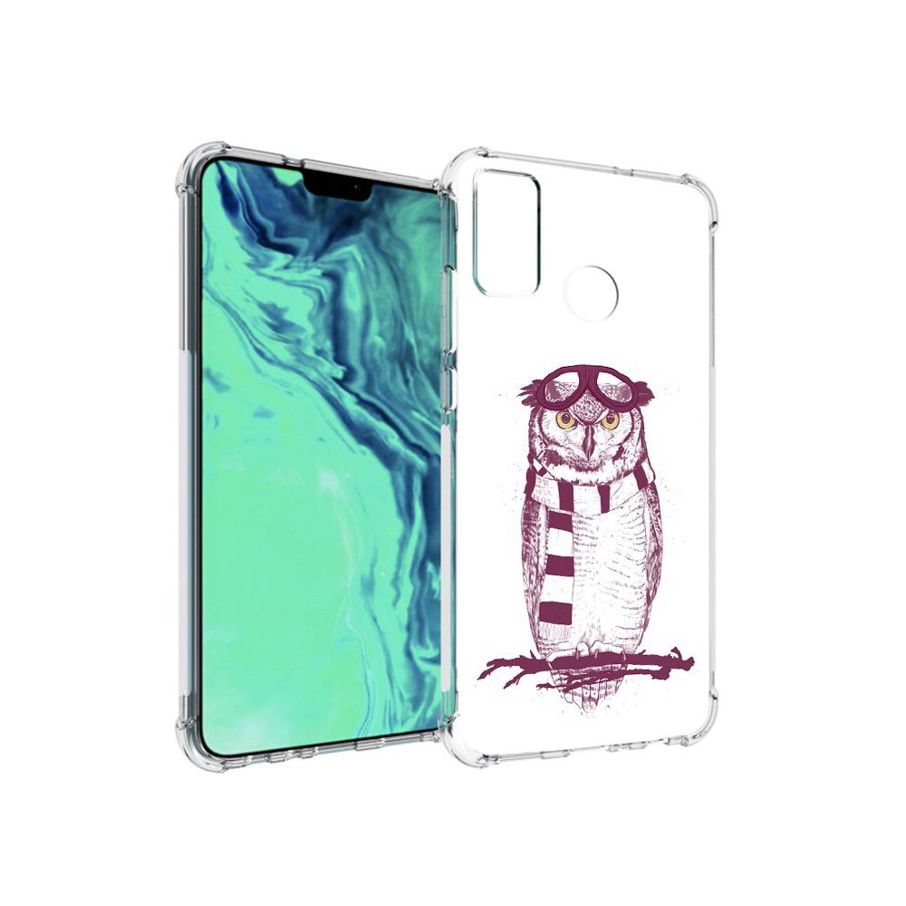 

Чехол MyPads Tocco для Huawei 9X Lite сова-летчик, Прозрачный, Tocco