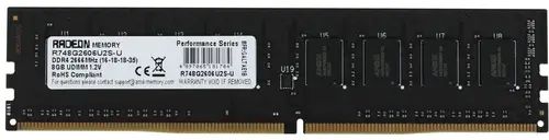 

Оперативная память AMD (R748G2606U2S-U), DDR4 1x8Gb, 2666MHz