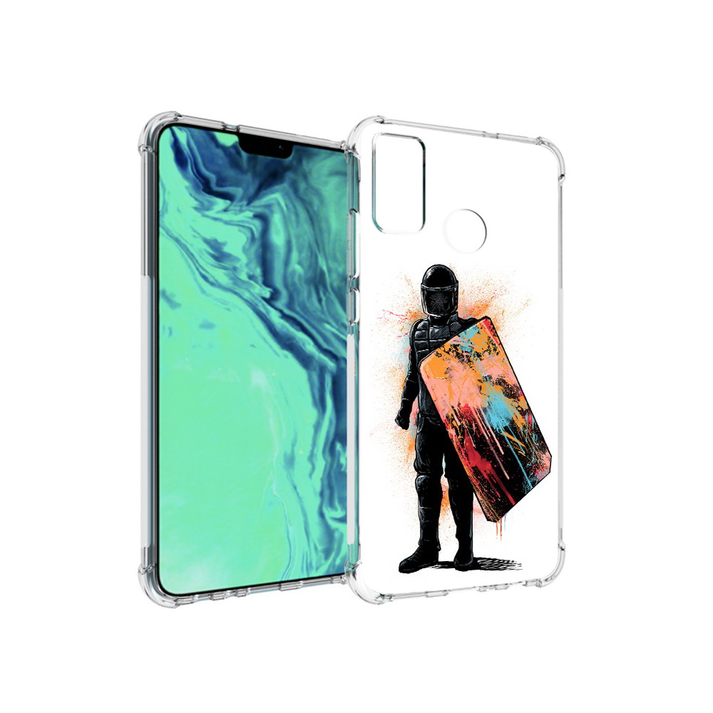 

Чехол MyPads Tocco для Huawei 9X Lite солдат с красочным щитом, Прозрачный, Tocco