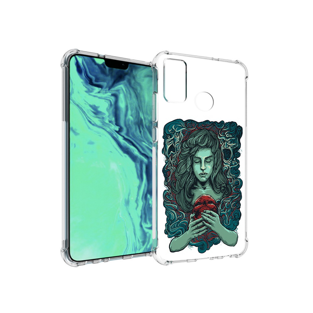 

Чехол MyPads Tocco для Huawei 9X Lite спящая девушка, Прозрачный, Tocco