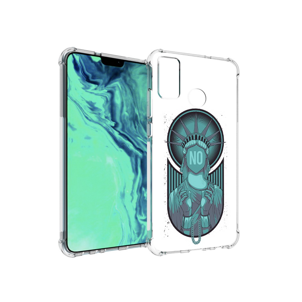 

Чехол MyPads Tocco для Huawei 9X Lite статуя свободы зеленый, Прозрачный, Tocco