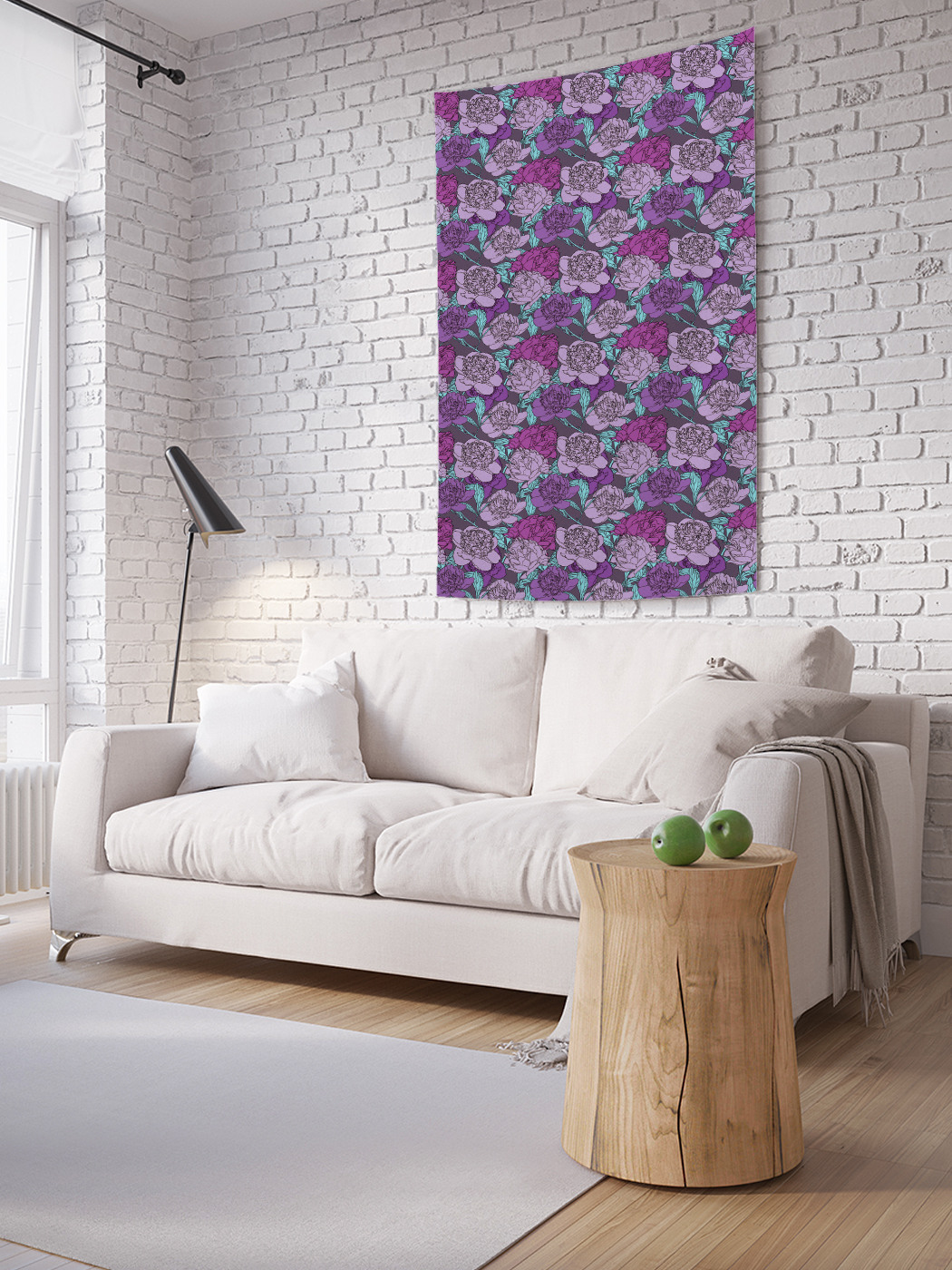 

Вертикальное фотопанно на стену JoyArty Ночные пионы 150x200 см, Ночные пионы