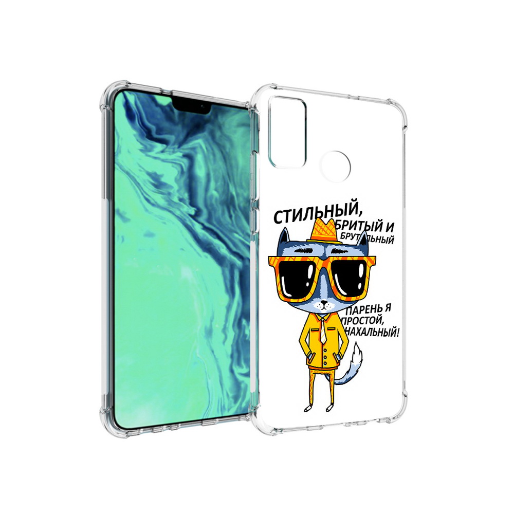 Чехол MyPads Tocco для Huawei 9X Lite стильный кот