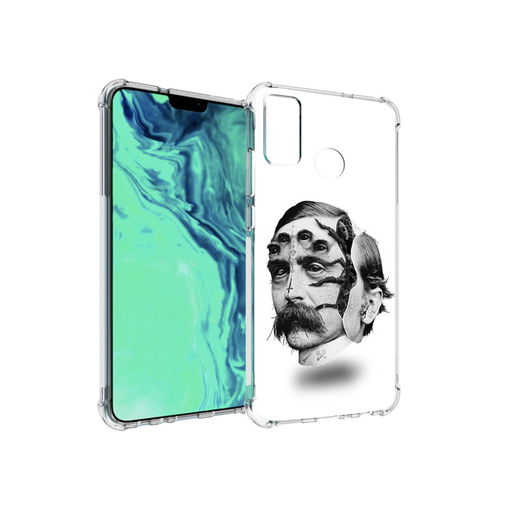 

Чехол MyPads Tocco для Huawei 9X Lite страшное лицо мужчины, Прозрачный, Tocco