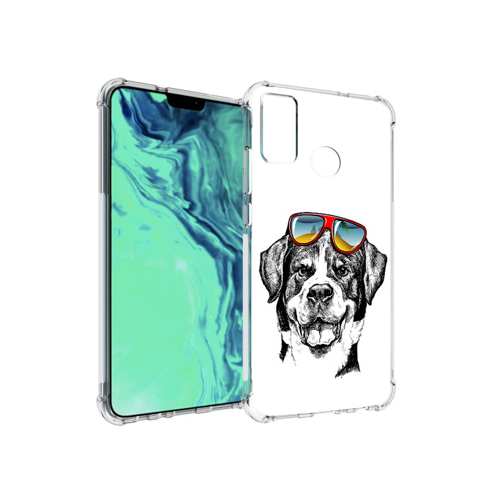 

Чехол MyPads Tocco для Huawei 9X Lite счастливая собака, Прозрачный, Tocco