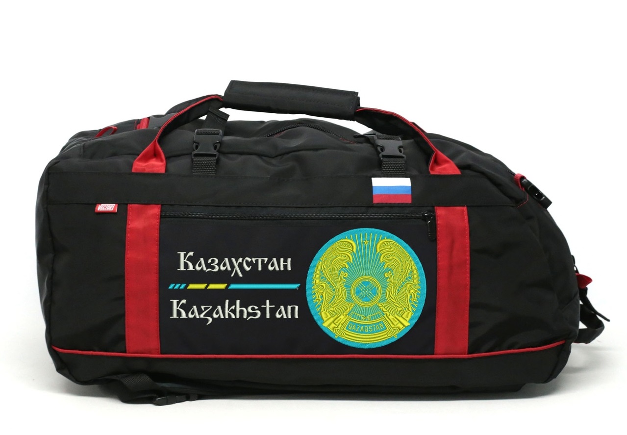Спортивная сумка Спорт Сибирь Казахстан 35 литров черная