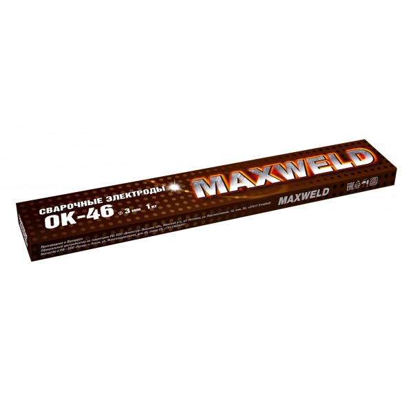

Электроды СТАЛЬ ОК-46 3ММ,1КГ MAXWELD