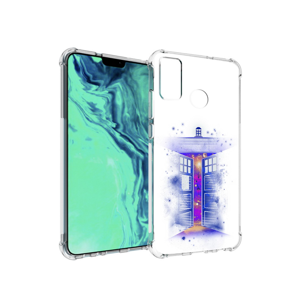 

Чехол MyPads Tocco для Huawei 9X Lite фиолетовый уголок абстракция, Прозрачный, Tocco