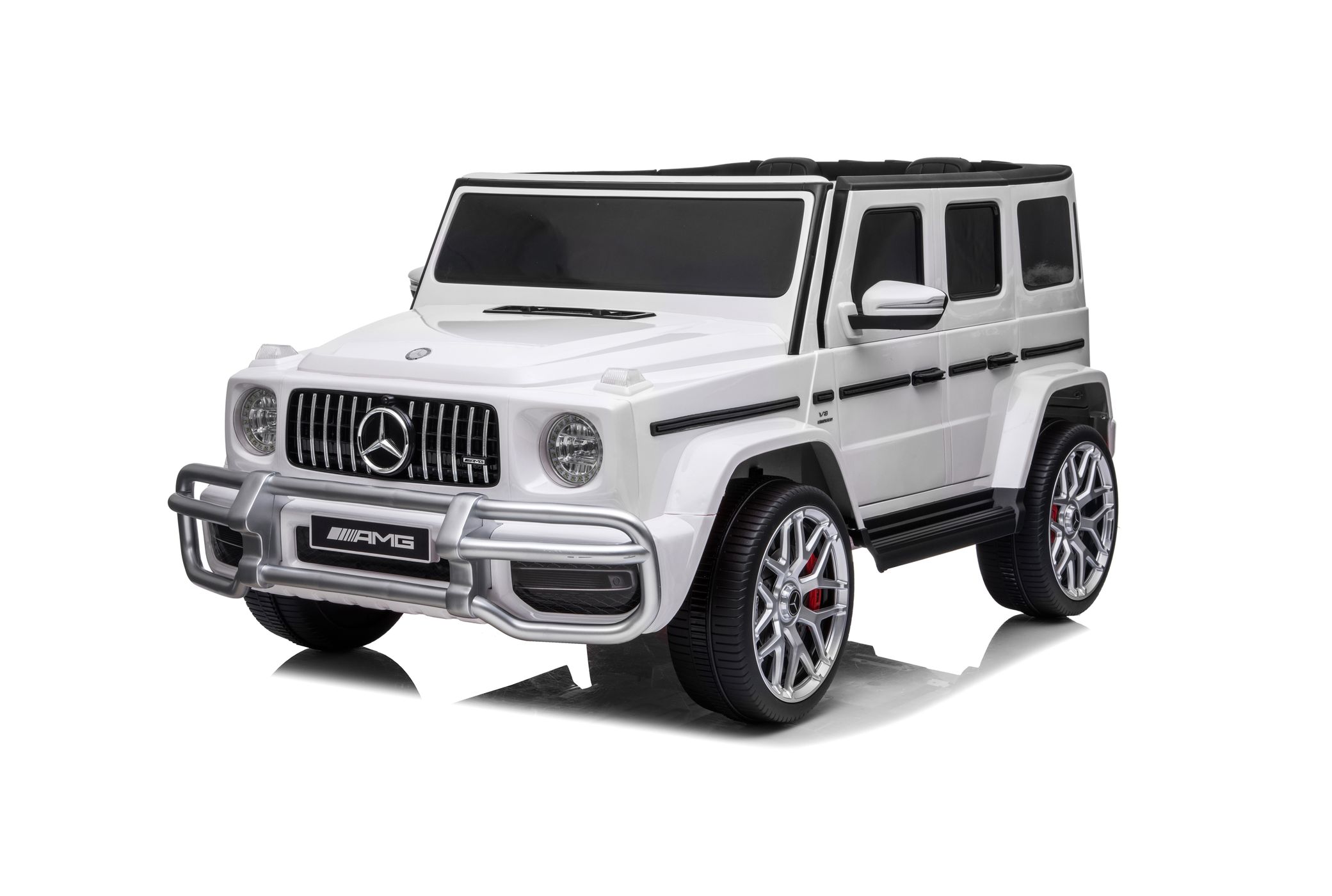 Детский электромобиль RIVERTOYS Mercedes-AMG G63 S307, белый электромобиль rivertoys mercedes amg g63 s307