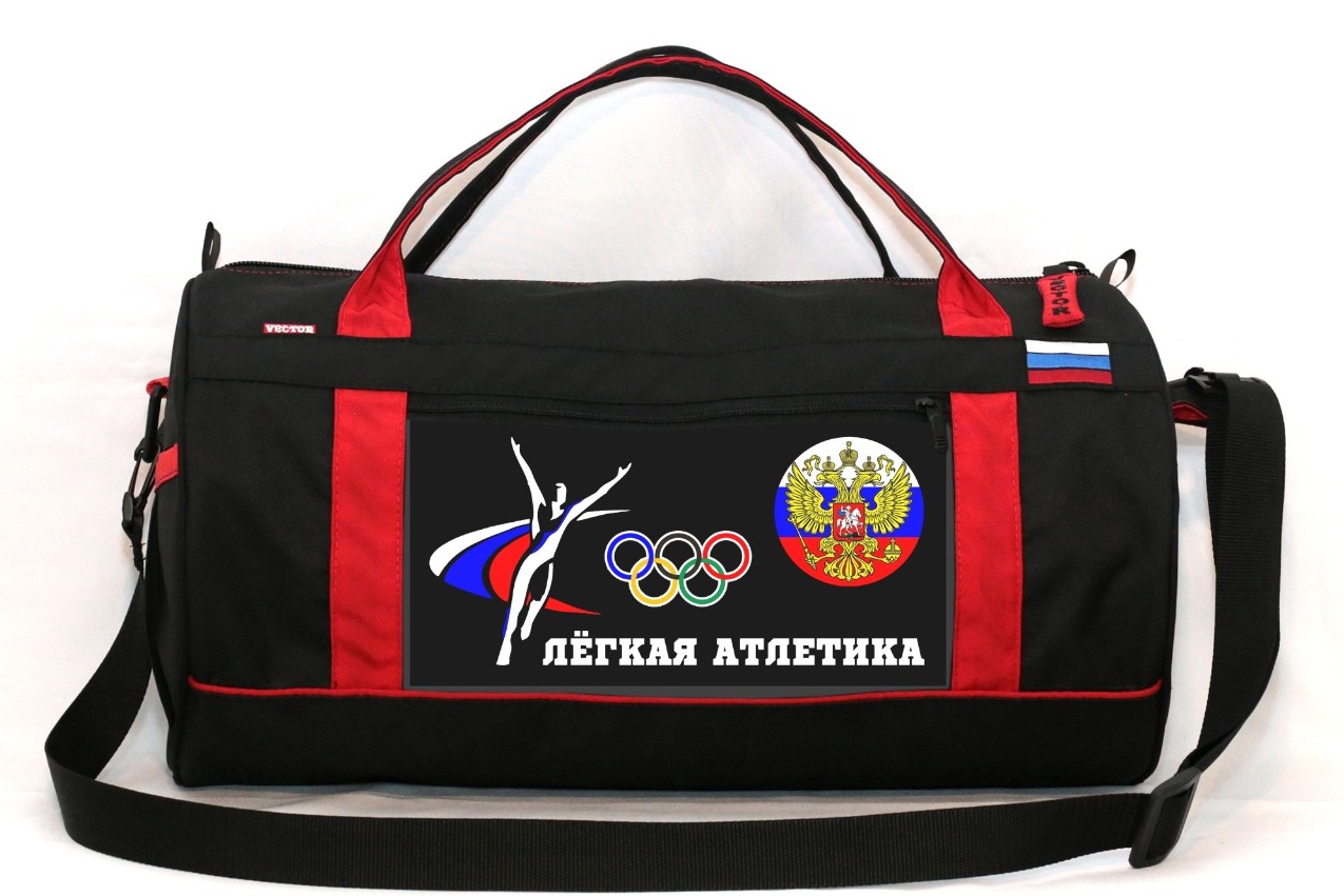 Спортивная сумка Спорт Сибирь Легкая атлетика 30 литров черная