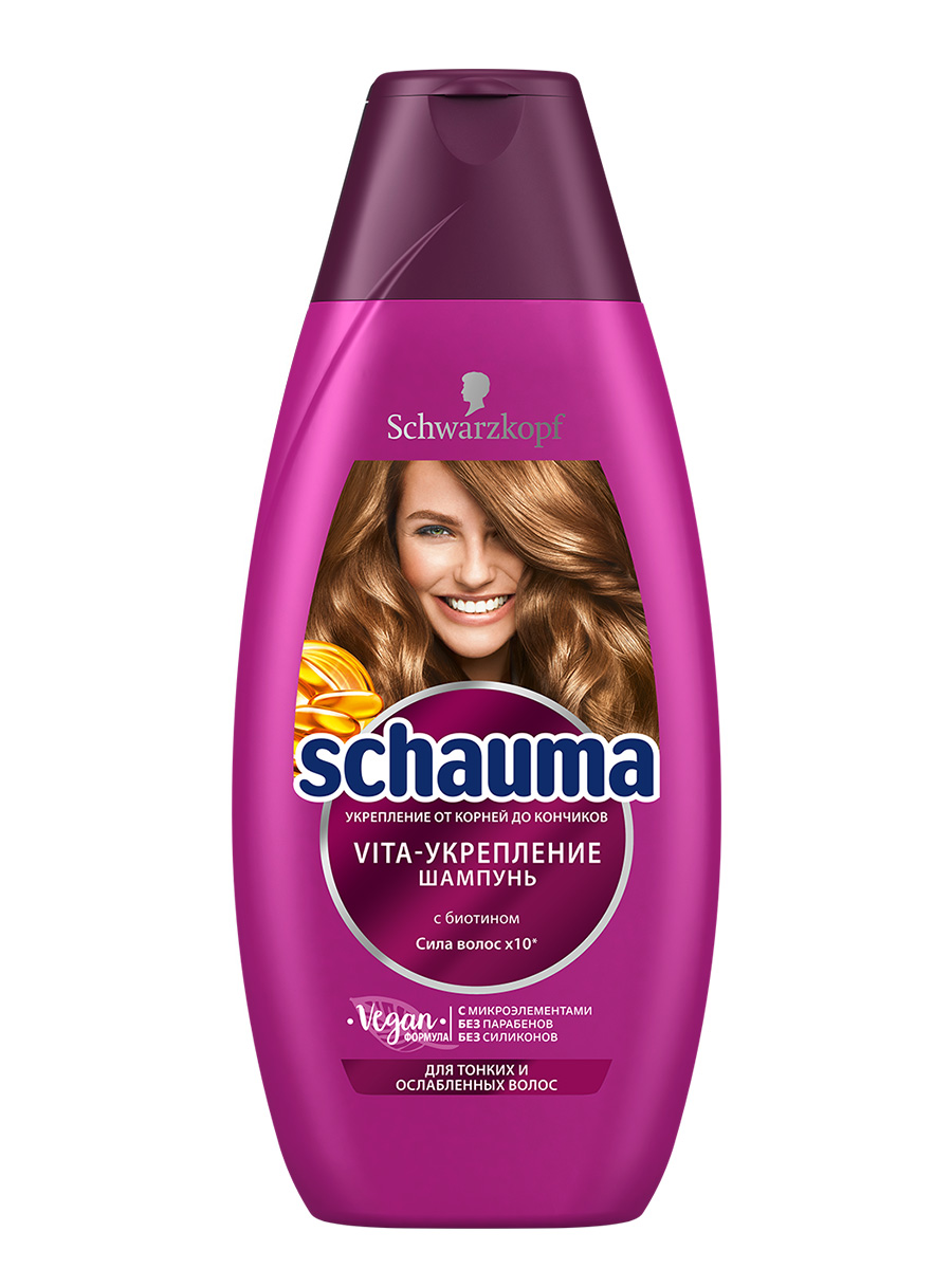 Купить Шампунь Schauma VITA-Укрепление, для тонких и ослабленных волос, 380 мл