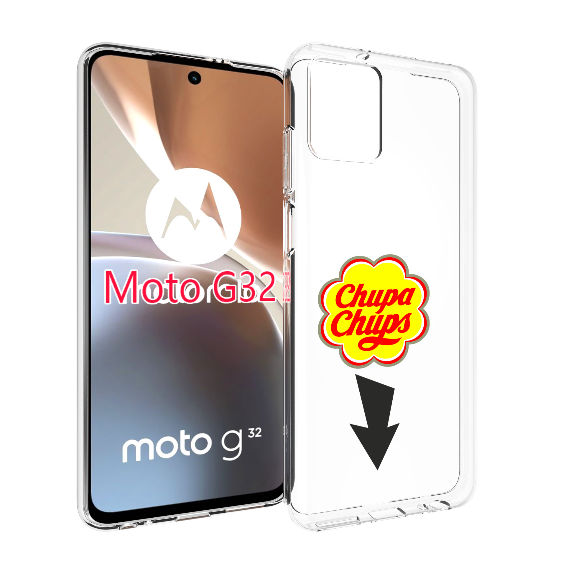 

Чехол MyPads чупа чупс для Motorola Moto G32, Прозрачный, Tocco