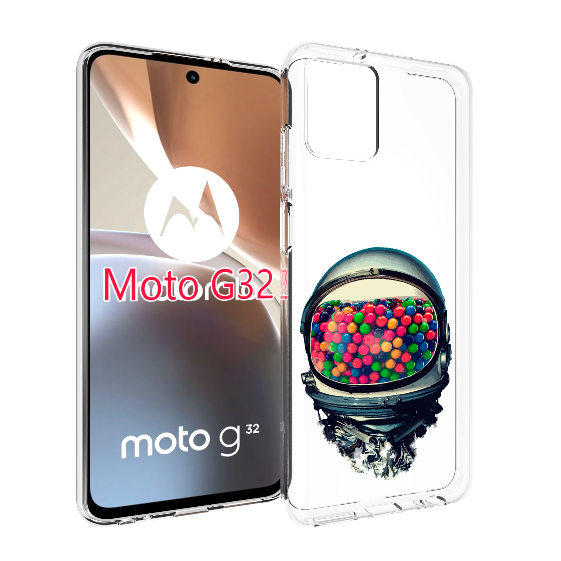 

Чехол MyPads шлем космонавта для Motorola Moto G32, Прозрачный, Tocco