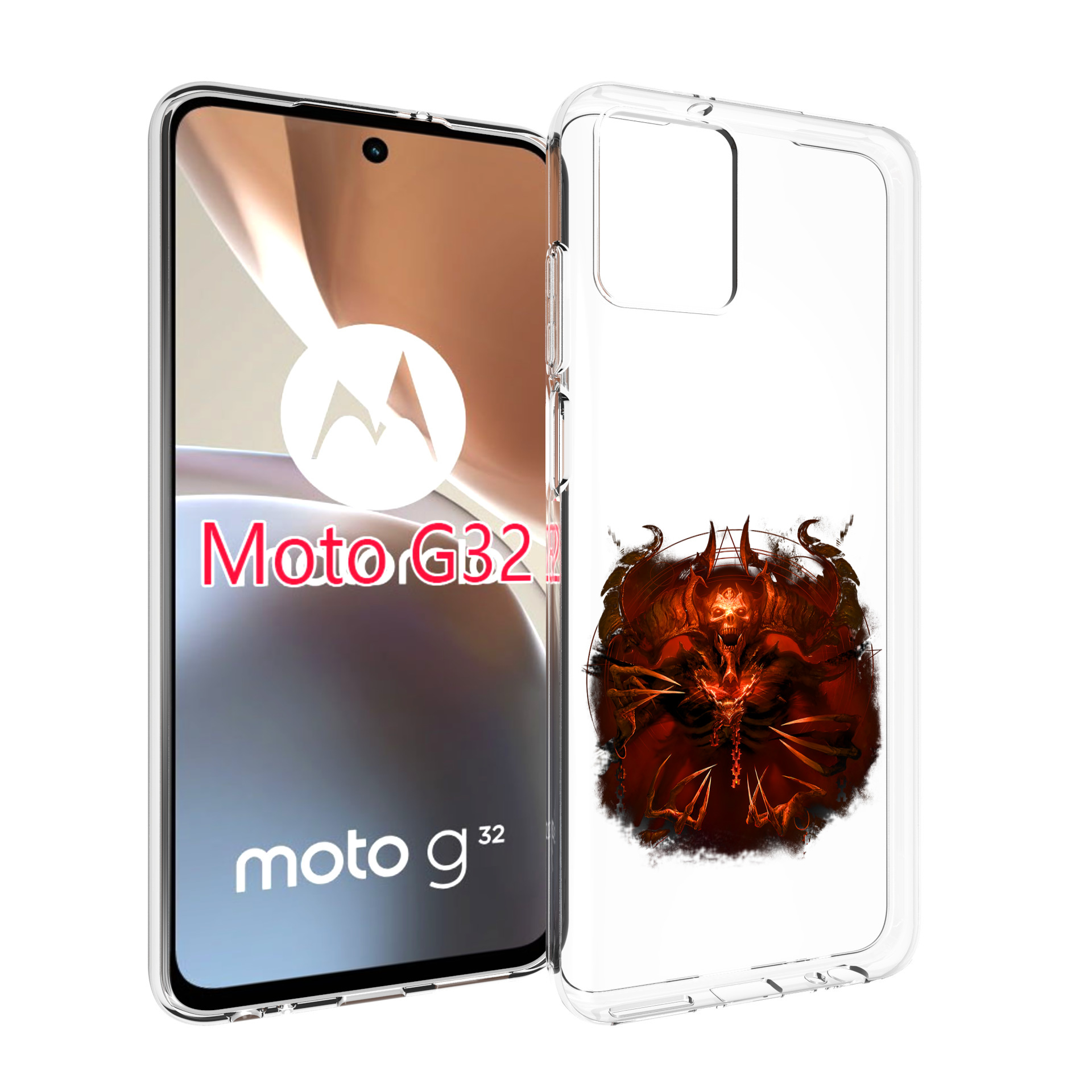 

Чехол MyPads яркий демон для Motorola Moto G32, Прозрачный, Tocco