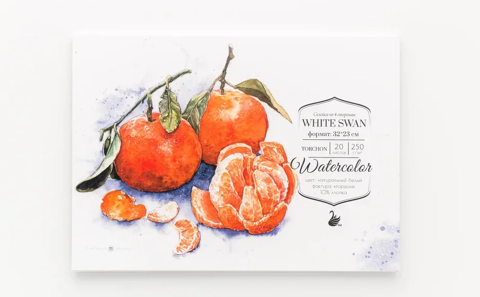 

Склейка для акварели White Swan, Torshon, 250 г/м2, 32х23 см, 20 л