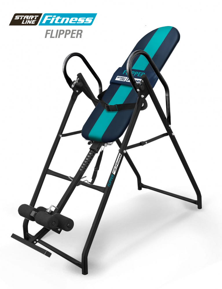 

Start Line Fitness Инверсионный стол FLIPPER сине-бирюзовый с подушкой
