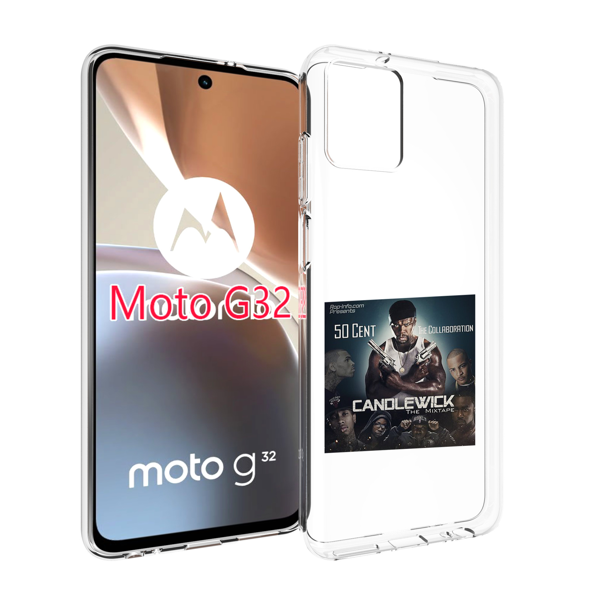 

Чехол MyPads 50 Cent - CandleWick для Motorola Moto G32, Прозрачный, Tocco