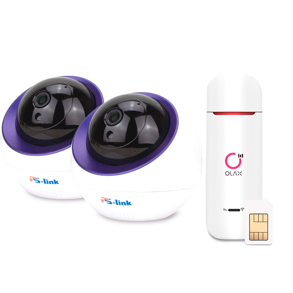 

Комплект видеонаблюдения 4G 2Мп Ps-Link KIT-TE202-4G, Белый