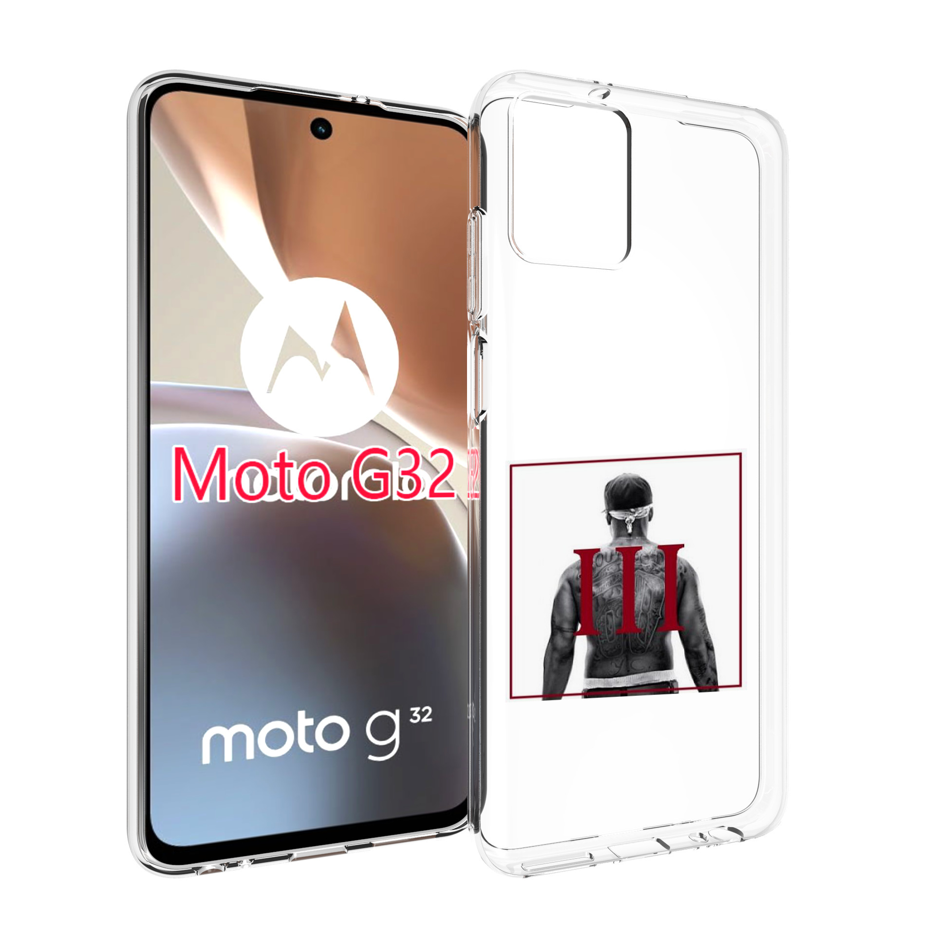 

Чехол MyPads 50 Cent - Straight Outta The Hood III для Motorola Moto G32, Прозрачный, Tocco