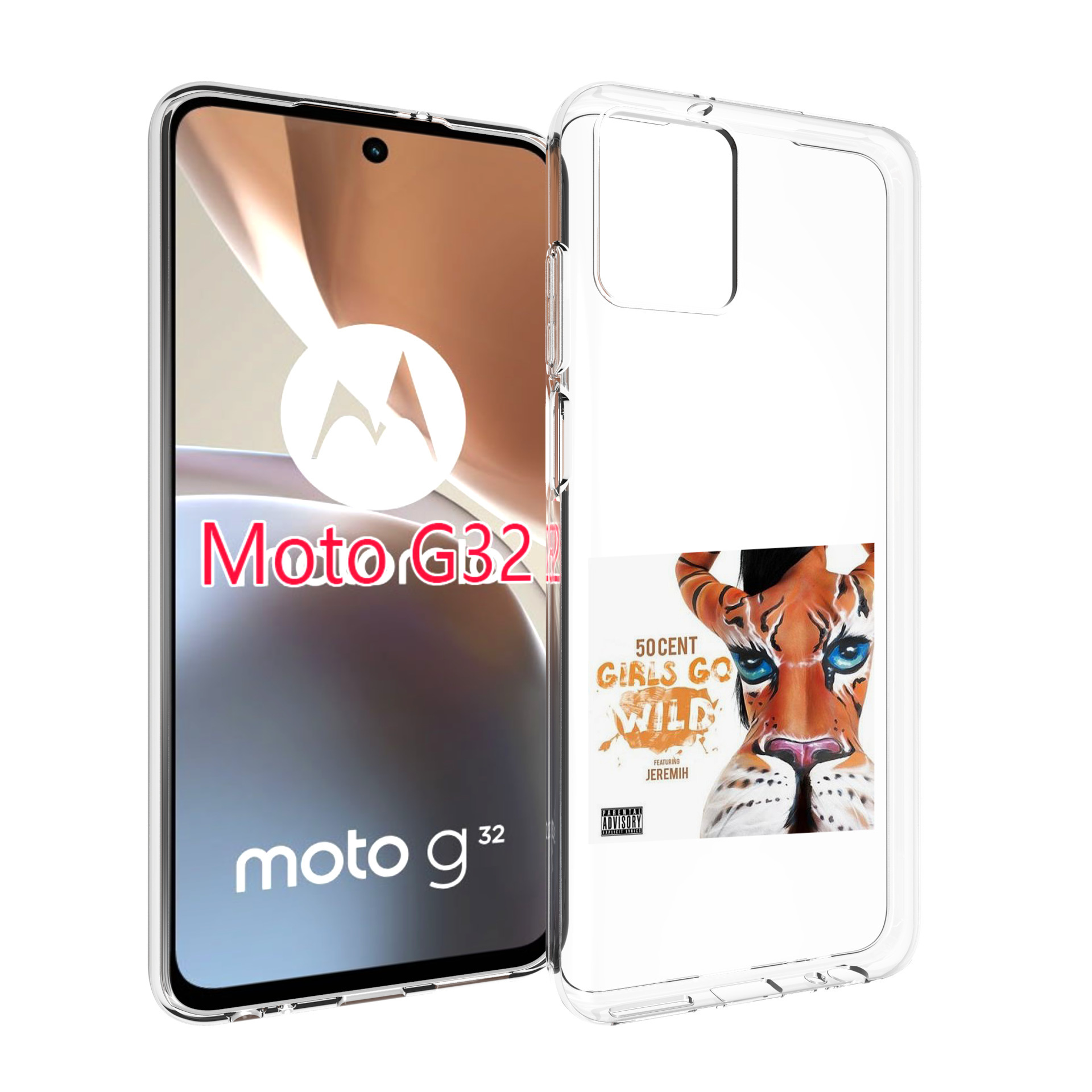 

Чехол MyPads 50 Cent Feat для Motorola Moto G32, Прозрачный, Tocco