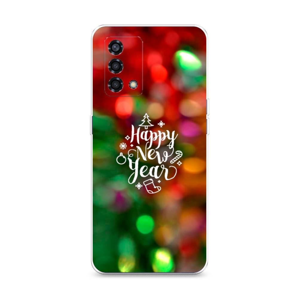 

Чехол на Oppo Reno 6 Lite "Новый Год на елке", Зеленый;красный;желтый, 259550-5