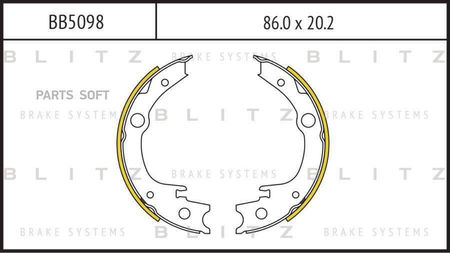 

Тормозные колодки BLITZ барабанные BB5098