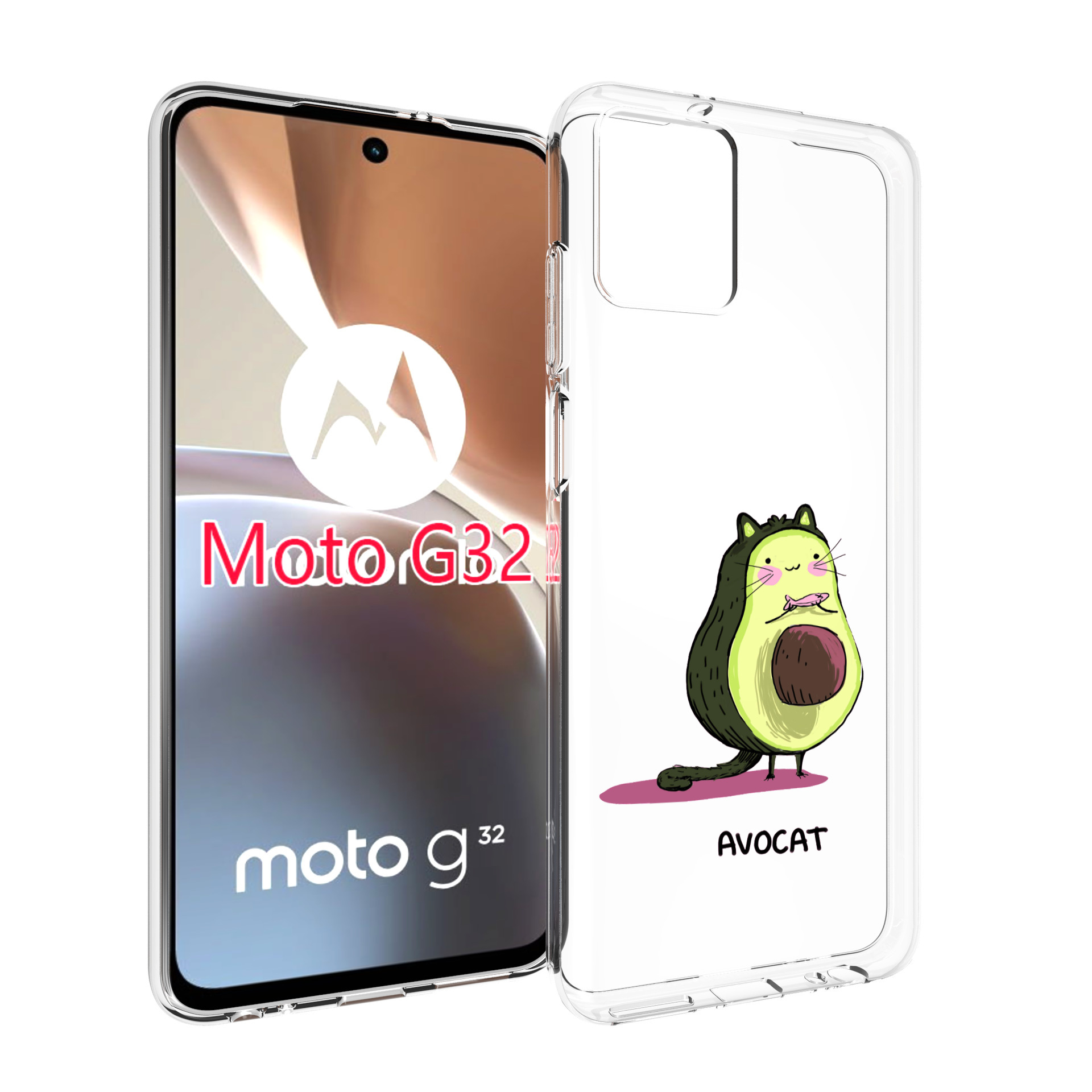 

Чехол MyPads Avocat для Motorola Moto G32, Прозрачный, Tocco