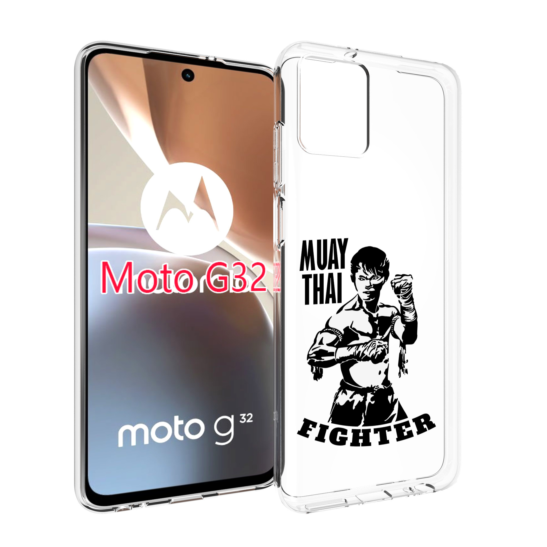 

Чехол MyPads Единоборства муайтай для Motorola Moto G32, Прозрачный, Tocco
