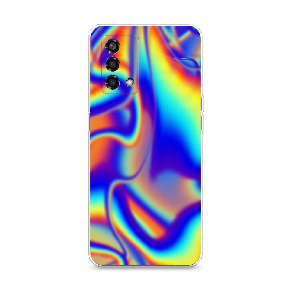 

Чехол на Oppo Reno 6 Lite "Яркая голограмма", Разноцветный, 259550-3