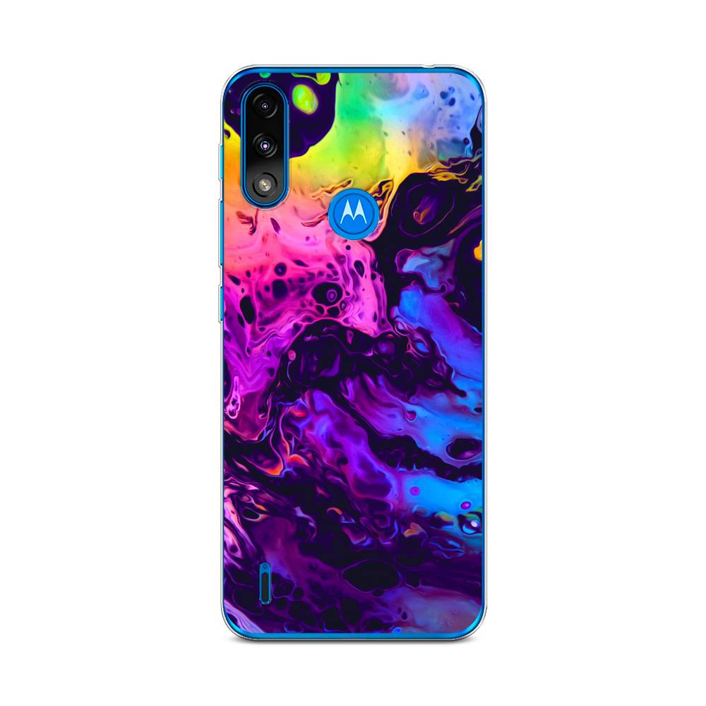 

Силиконовый чехол "ACID fluid" на Motorola Moto E7 Power, Разноцветный, 242450-3