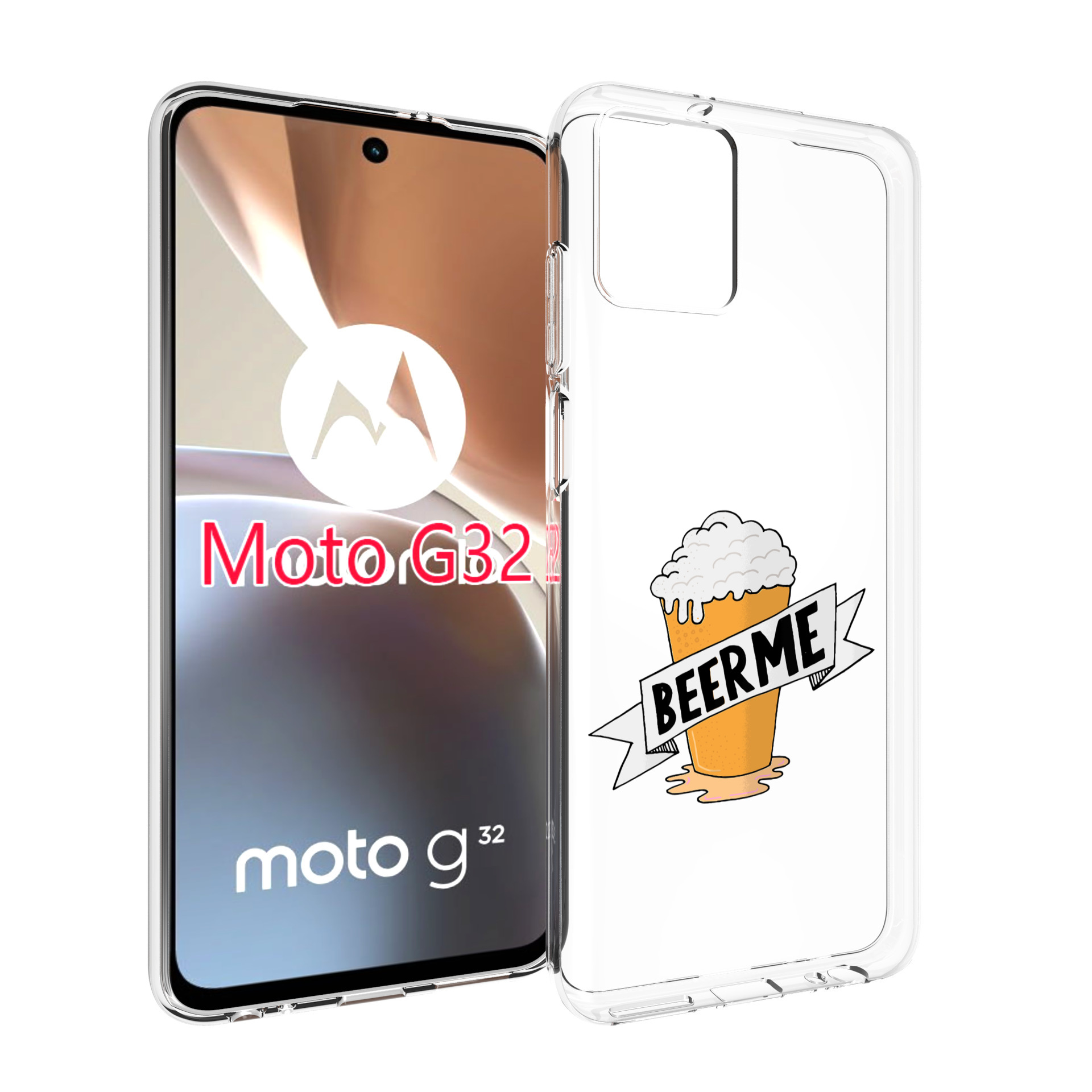 

Чехол MyPads Beer-me для Motorola Moto G32, Прозрачный, Tocco