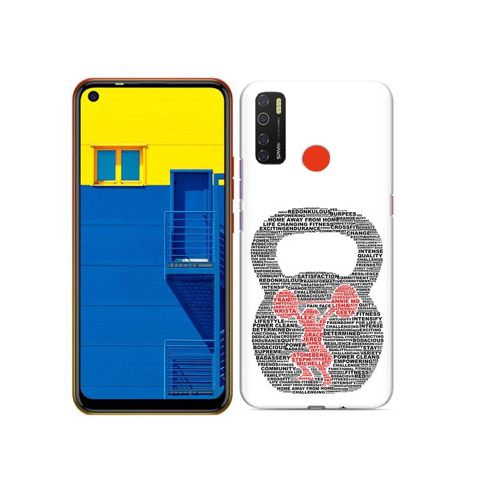 

Чехол MyPads Tocco для Tecno Spark 5 бодибилдинг гиря из слов, Tocco