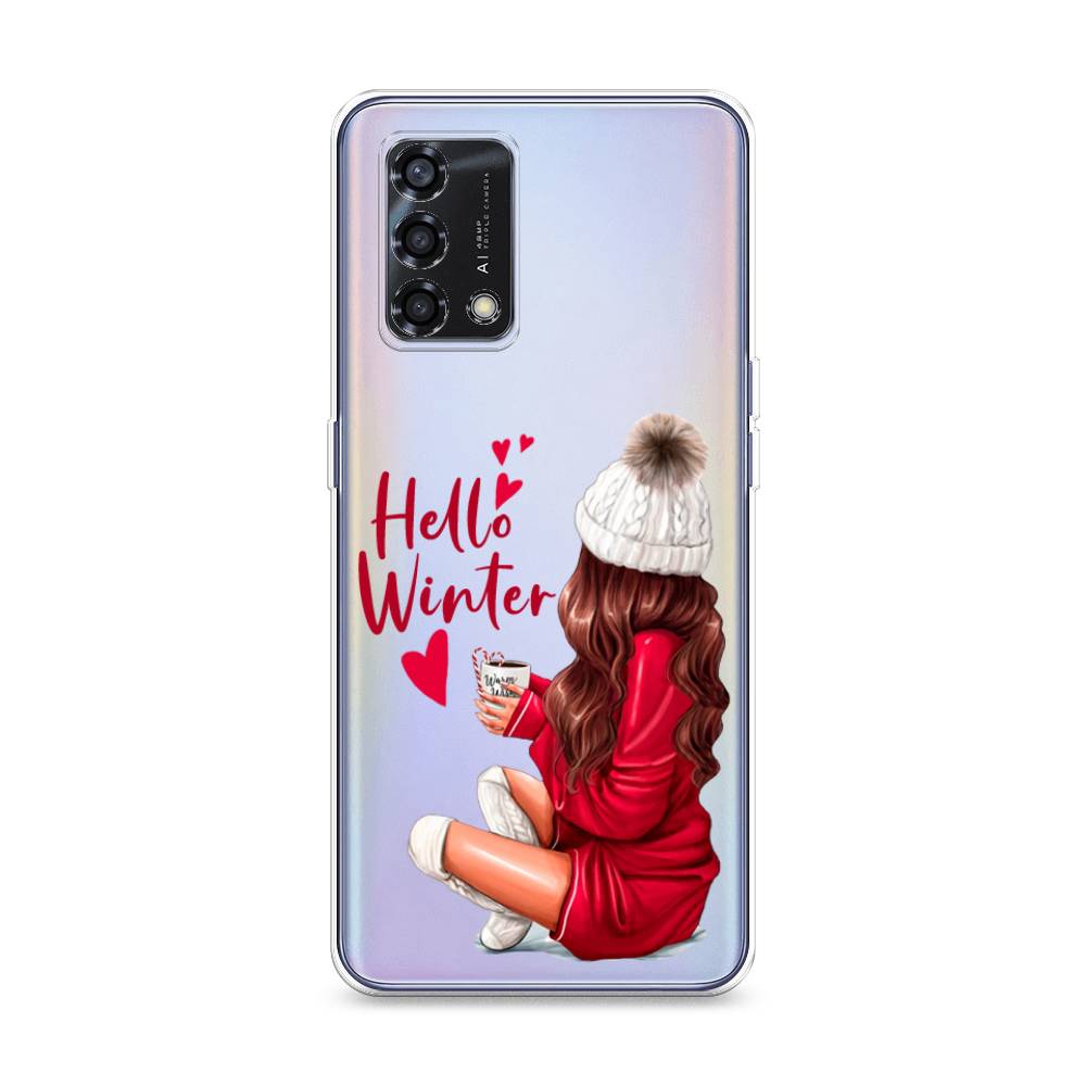 

Чехол на Oppo Reno 6 Lite "Hello winter", Красный;белый;коричневый, 259550-5