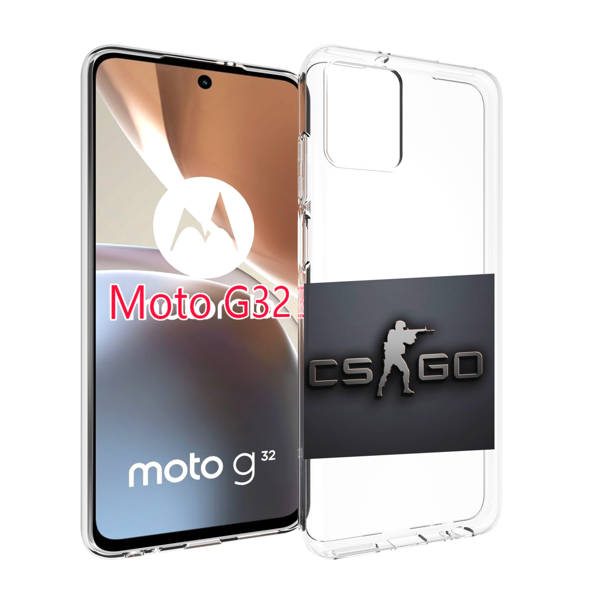 

Чехол MyPads CS go логотип мужской для Motorola Moto G32, Прозрачный, Tocco