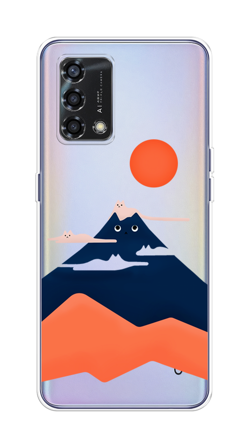 

Чехол на Oppo Reno 6 Lite "Кот-гора", Черный;оранжевый, 259550-4