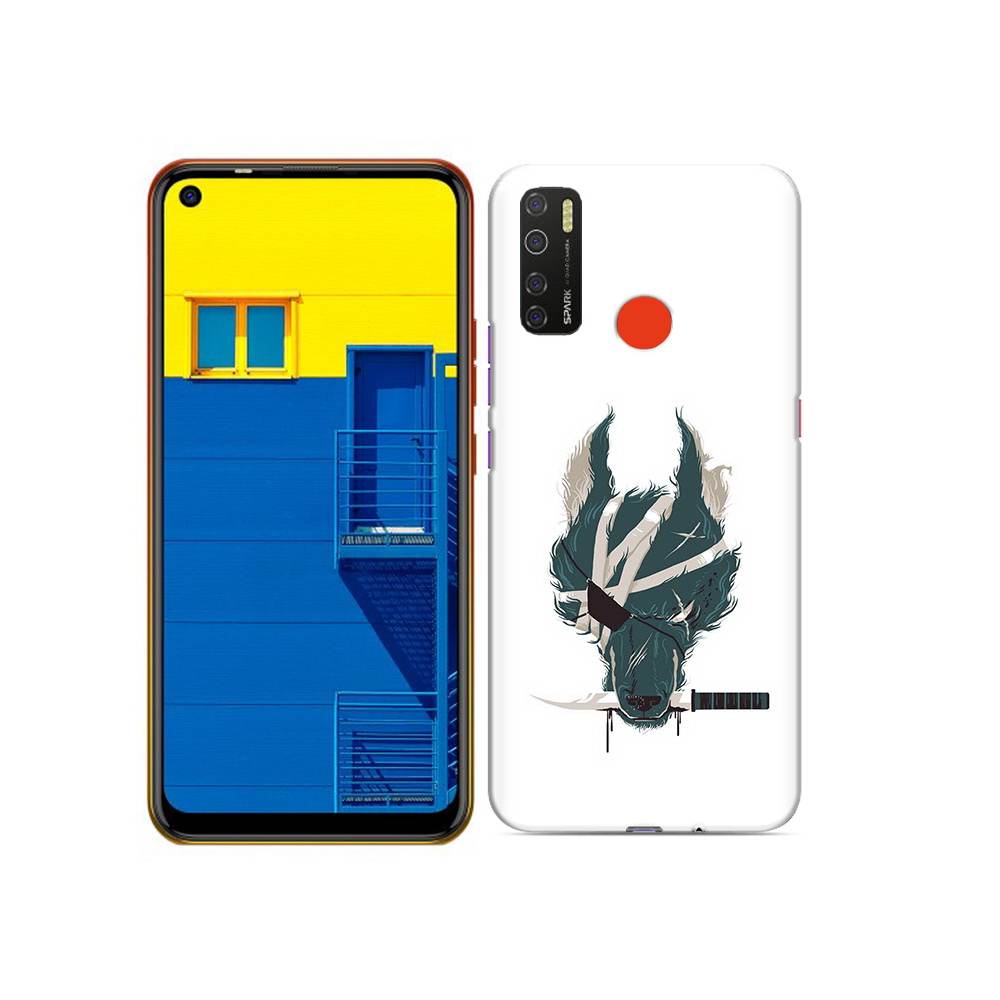 

Чехол MyPads Tocco для Tecno Spark 5 волк-разбойник, Tocco