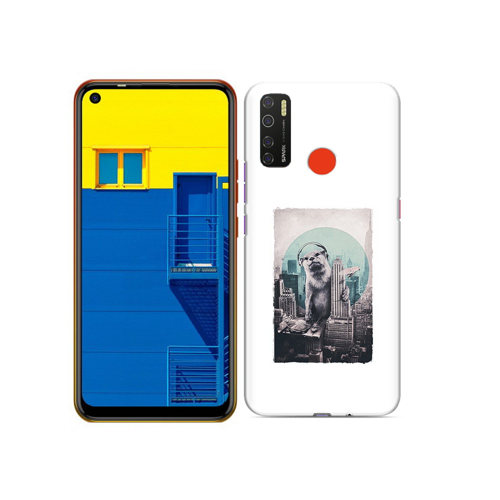 

Чехол MyPads Tocco для Tecno Spark 5 выдра в городе, Tocco