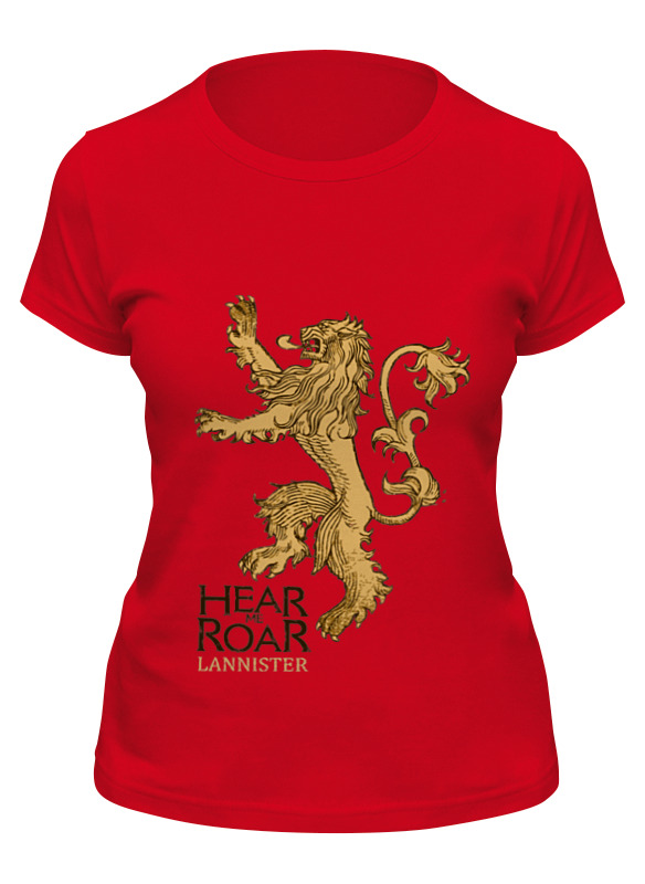 

Футболка женская Printio Lannister красная XL, Lannister