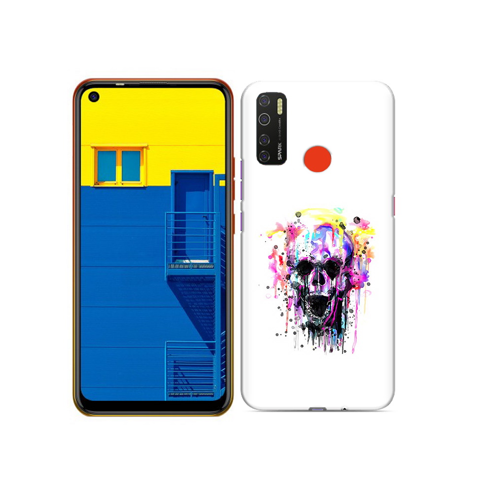 

Чехол MyPads Tocco для Tecno Spark 5 граффити череп, Tocco