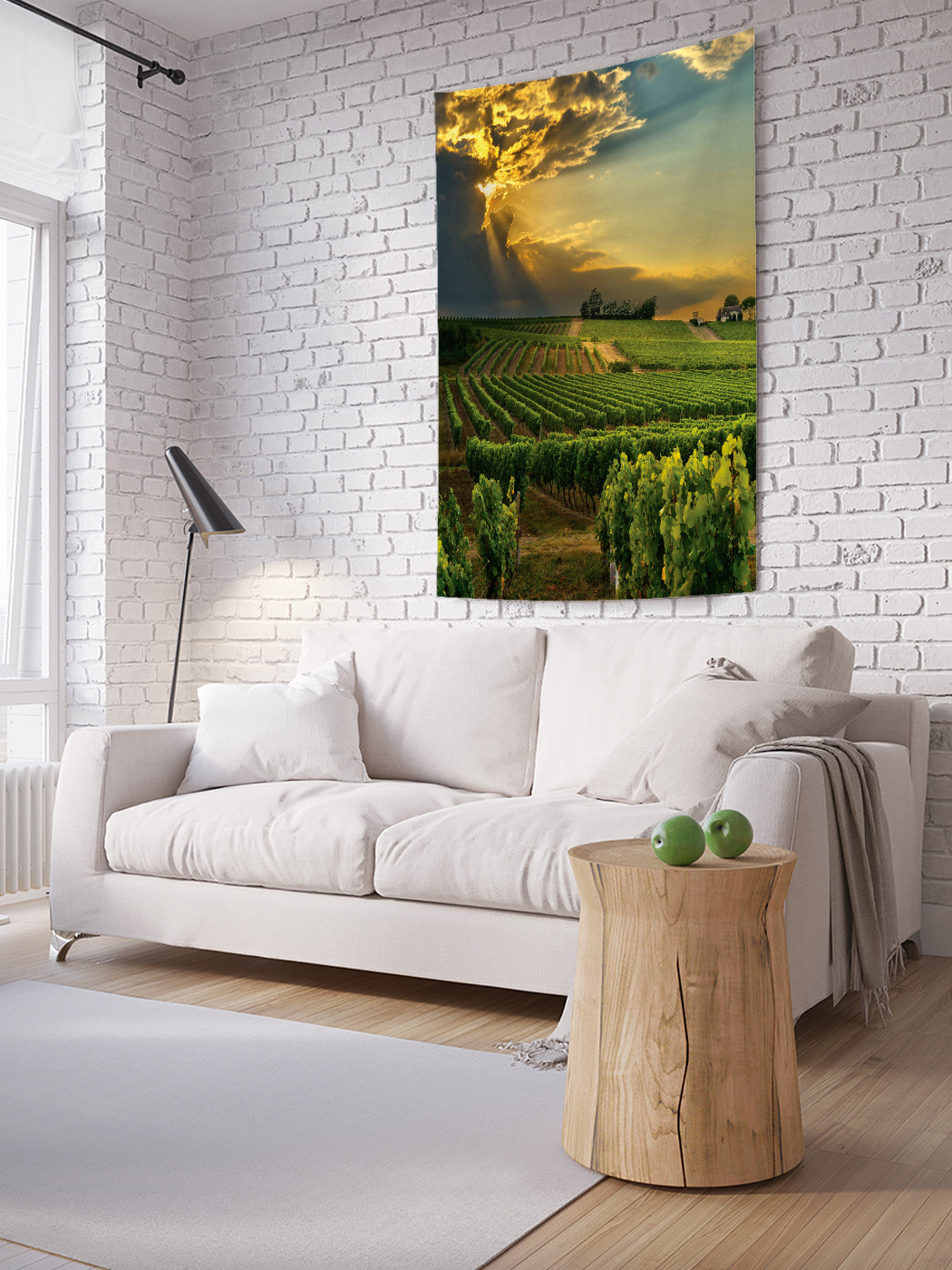 

Вертикальное фотопанно на стену JoyArty Виноградник на рассвете 100x150 см, Виноградник на рассвете
