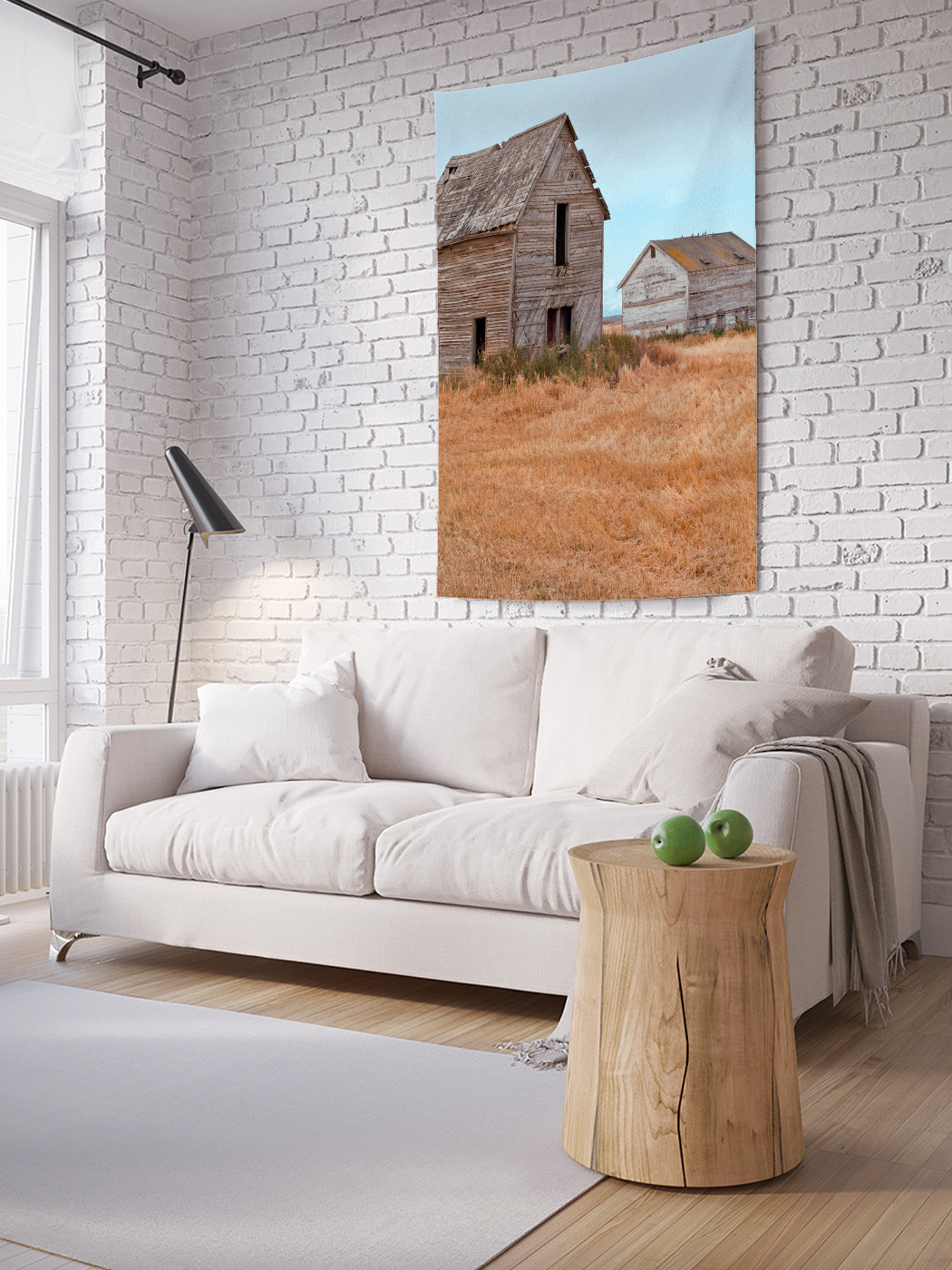 

Вертикальное фотопанно на стену JoyArty Заброшенные амбары 100x150 см, Заброшенные амбары