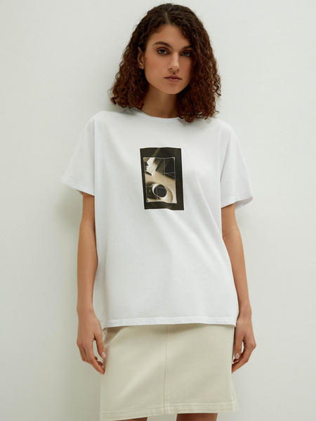 

Футболка женская ZARINA 2163527448-3 белая XS, 2163527448-3