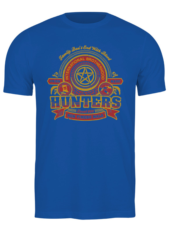 

Футболка мужская Printio Hunters синий XL, Hunters