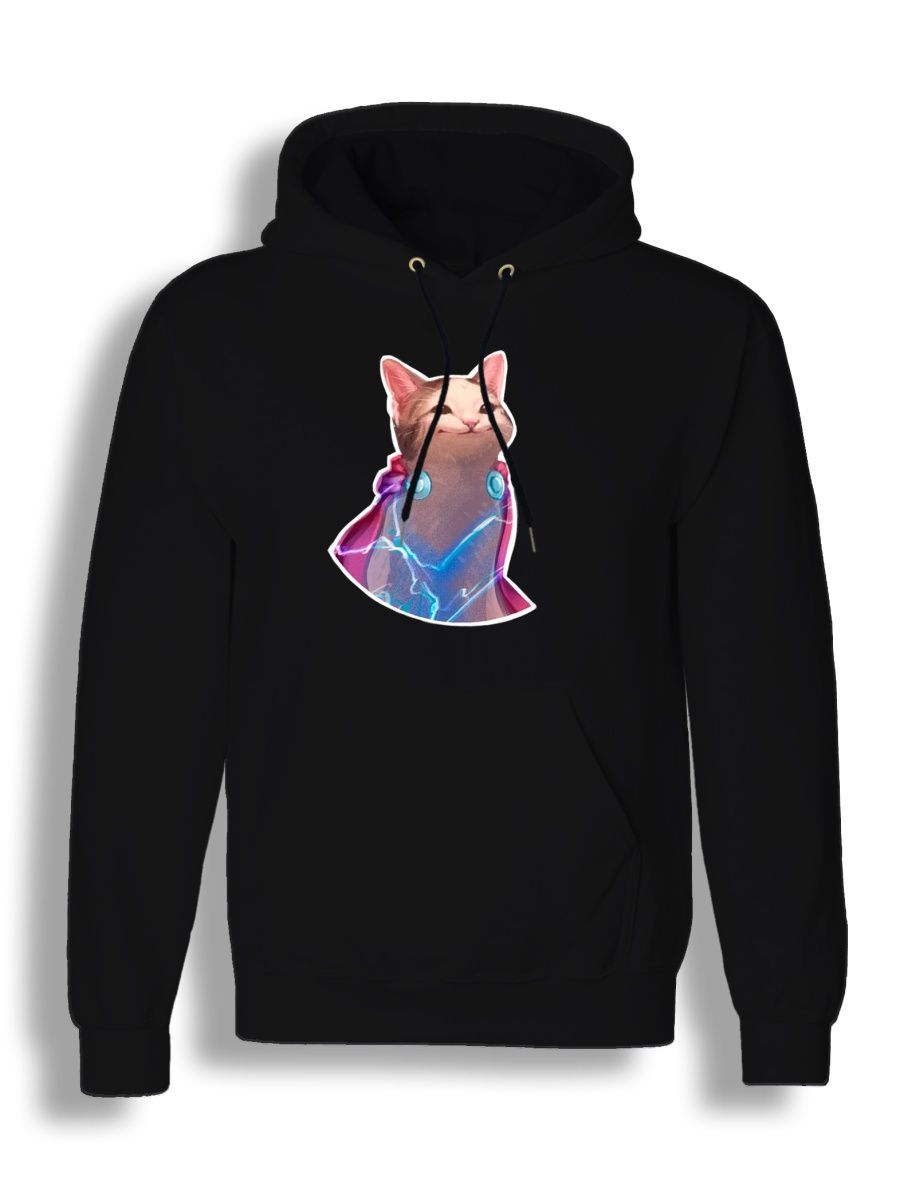 

Худи унисекс СувенирShop Кот/Marvel/Тор 11 черное M, Черный, "Кот/Marvel/Тор" 11