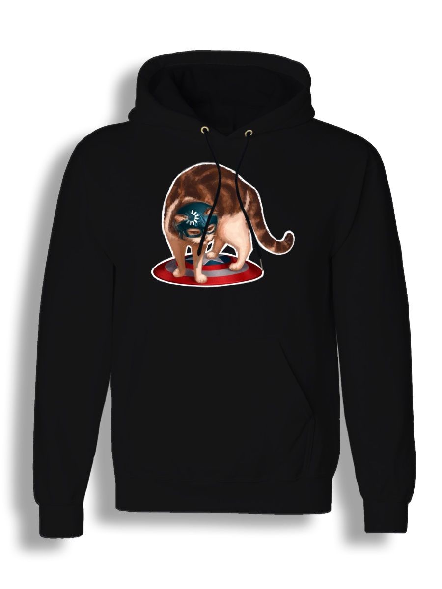 

Худи унисекс СувенирShop Кот/Marvel/Капитан Америка 4 черное XL, Черный, "Кот/Marvel/Капитан Америка" 4